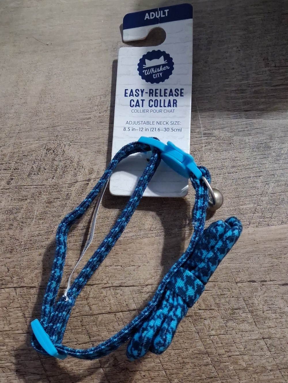 Blue Patterned Easy-Release Cat Collar
